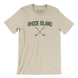 Rhode Island Golf Men/Unisex T-Shirt-Soft Cream-Allegiant Goods Co. Vintage Sports Apparel