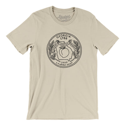 Georgia State Quarter Men/Unisex T-Shirt-Soft Cream-Allegiant Goods Co. Vintage Sports Apparel