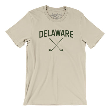 Delaware Golf Men/Unisex T-Shirt-Soft Cream-Allegiant Goods Co. Vintage Sports Apparel