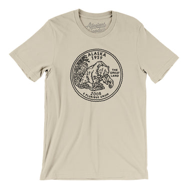 Alaska State Quarter Men/Unisex T-Shirt-Allegiant Goods Co. Vintage Sports Apparel