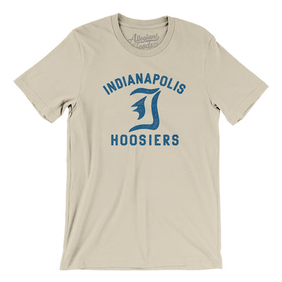 Indianapolis Hoosiers Men/Unisex T-Shirt-Soft Cream-Allegiant Goods Co. Vintage Sports Apparel