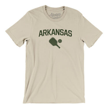 Arkansas Pickleball Men/Unisex T-Shirt-Soft Cream-Allegiant Goods Co. Vintage Sports Apparel