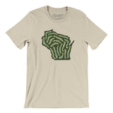 Wisconsin Golf Course Map Men/Unisex T-Shirt-Soft Cream-Allegiant Goods Co. Vintage Sports Apparel