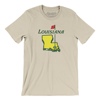Louisiana Golf Men/Unisex T-Shirt-Soft Cream-Allegiant Goods Co. Vintage Sports Apparel