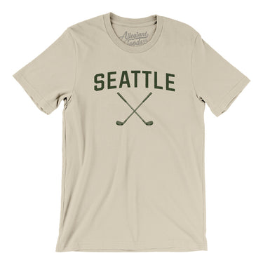 Seattle Golf Men/Unisex T-Shirt-Soft Cream-Allegiant Goods Co. Vintage Sports Apparel