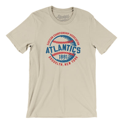 Brooklyn Atlantics Men/Unisex T-Shirt-Soft Cream-Allegiant Goods Co. Vintage Sports Apparel