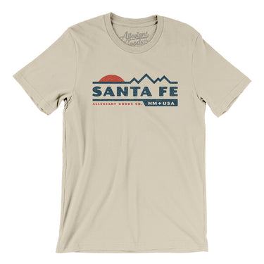 Santa Fe Mountain Sunset Men/Unisex T-Shirt-Soft Cream-Allegiant Goods Co. Vintage Sports Apparel