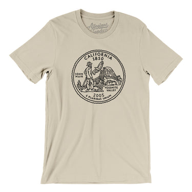 California State Quarter Men/Unisex T-Shirt-Allegiant Goods Co. Vintage Sports Apparel