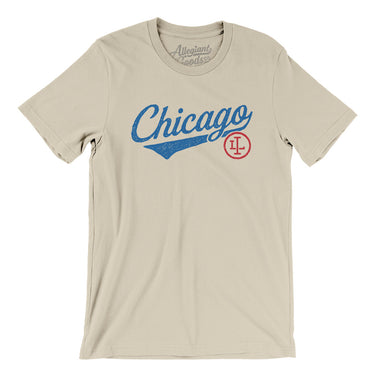 Chicago Vintage Script Men/Unisex T-Shirt-Allegiant Goods Co. Vintage Sports Apparel
