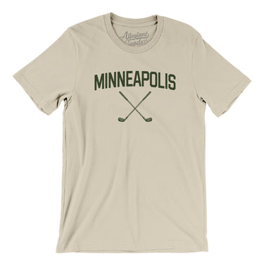 Minneapolis Golf Men/Unisex T-Shirt-Soft Cream-Allegiant Goods Co. Vintage Sports Apparel