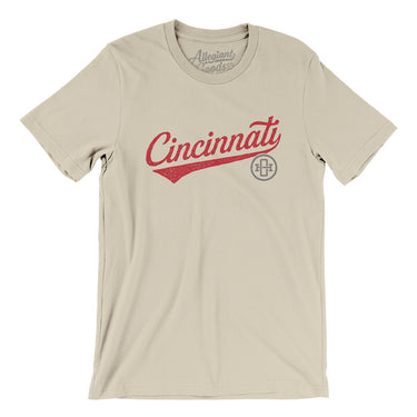 Cincinnati Vintage Script Men/Unisex T-Shirt-Allegiant Goods Co. Vintage Sports Apparel
