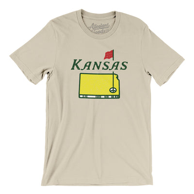 Kansas Golf Men/Unisex T-Shirt-Soft Cream-Allegiant Goods Co. Vintage Sports Apparel