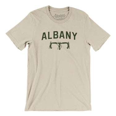 Albany Cycling Men/Unisex T-Shirt-Soft Cream-Allegiant Goods Co. Vintage Sports Apparel