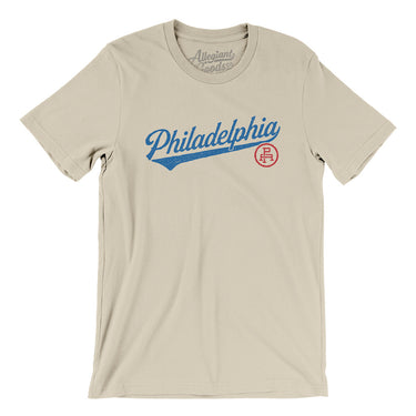 Philadelphia Vintage Script Men/Unisex T-Shirt-Allegiant Goods Co. Vintage Sports Apparel