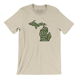 Michigan Golf Course Map Men/Unisex T-Shirt-Soft Cream-Allegiant Goods Co. Vintage Sports Apparel