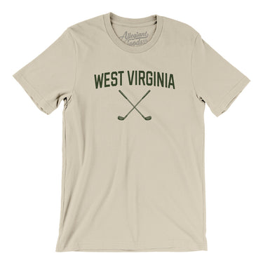 West Virginia Golf Men/Unisex T-Shirt-Soft Cream-Allegiant Goods Co. Vintage Sports Apparel