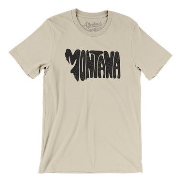 Montana State Shape Text Men/Unisex T-Shirt-Allegiant Goods Co. Vintage Sports Apparel