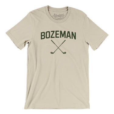 Bozeman Golf Men/Unisex T-Shirt-Soft Cream-Allegiant Goods Co. Vintage Sports Apparel
