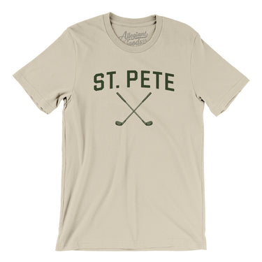 St. Pete Golf Men/Unisex T-Shirt-Soft Cream-Allegiant Goods Co. Vintage Sports Apparel