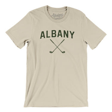 Albany Golf Men/Unisex T-Shirt-Soft Cream-Allegiant Goods Co. Vintage Sports Apparel