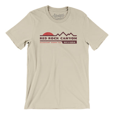 Red Rock Canyon Sunset Men/Unisex T-Shirt-Soft Cream-Allegiant Goods Co. Vintage Sports Apparel