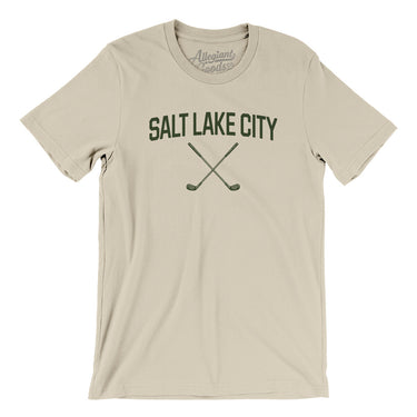 Salt Lake City Golf Men/Unisex T-Shirt-Soft Cream-Allegiant Goods Co. Vintage Sports Apparel