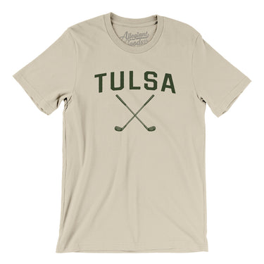 Tulsa Golf Men/Unisex T-Shirt-Soft Cream-Allegiant Goods Co. Vintage Sports Apparel