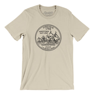 Virginia State Quarter Men/Unisex T-Shirt-Allegiant Goods Co. Vintage Sports Apparel