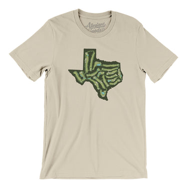 Texas Golf Course Map Men/Unisex T-Shirt-Soft Cream-Allegiant Goods Co. Vintage Sports Apparel