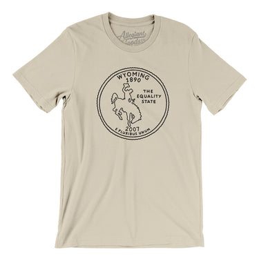 Wyoming State Quarter Men/Unisex T-Shirt-Allegiant Goods Co. Vintage Sports Apparel