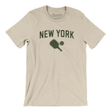 New York Pickleball Men/Unisex T-Shirt-Soft Cream-Allegiant Goods Co. Vintage Sports Apparel