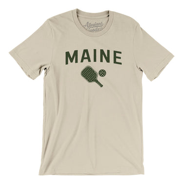 Maine Pickleball Men/Unisex T-Shirt-Soft Cream-Allegiant Goods Co. Vintage Sports Apparel