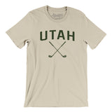 Utah Golf Men/Unisex T-Shirt-Soft Cream-Allegiant Goods Co. Vintage Sports Apparel