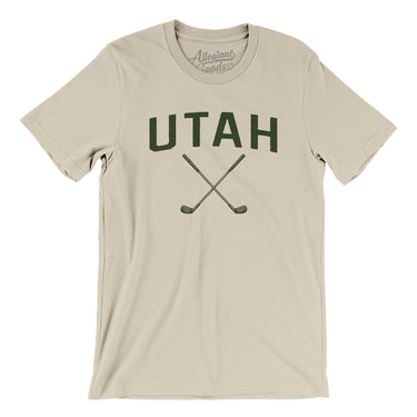 Utah Golf Men/Unisex T-Shirt-Soft Cream-Allegiant Goods Co. Vintage Sports Apparel