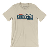 Lone Pine Mountain Sunset Men/Unisex T-Shirt-Soft Cream-Allegiant Goods Co. Vintage Sports Apparel