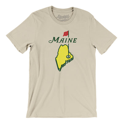 Maine Golf Men/Unisex T-Shirt-Soft Cream-Allegiant Goods Co. Vintage Sports Apparel