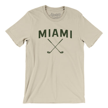 Miami Golf Men/Unisex T-Shirt-Soft Cream-Allegiant Goods Co. Vintage Sports Apparel