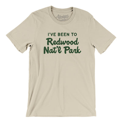 I've Been To Redwood National Park Men/Unisex T-Shirt-Soft Cream-Allegiant Goods Co. Vintage Sports Apparel