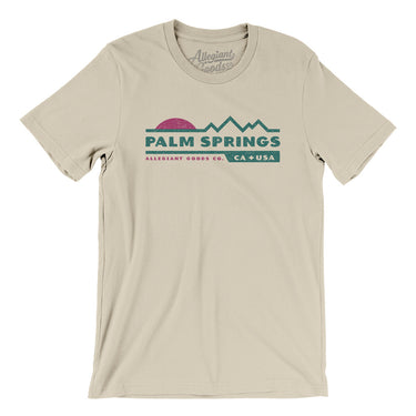 Palm Springs Mountain Sunset Men/Unisex T-Shirt-Soft Cream-Allegiant Goods Co. Vintage Sports Apparel