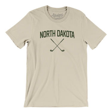 North Dakota Golf Men/Unisex T-Shirt-Soft Cream-Allegiant Goods Co. Vintage Sports Apparel