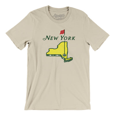New York Golf Men/Unisex T-Shirt-Soft Cream-Allegiant Goods Co. Vintage Sports Apparel