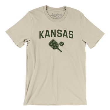 Kansas Pickleball Men/Unisex T-Shirt-Soft Cream-Allegiant Goods Co. Vintage Sports Apparel