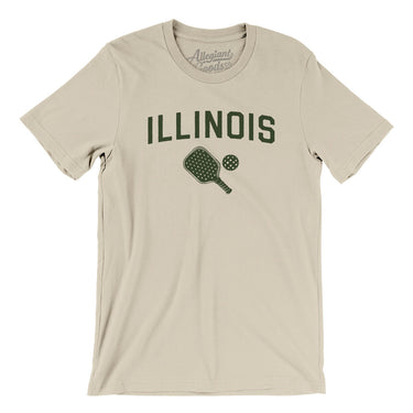 Illinois Pickleball Men/Unisex T-Shirt-Soft Cream-Allegiant Goods Co. Vintage Sports Apparel