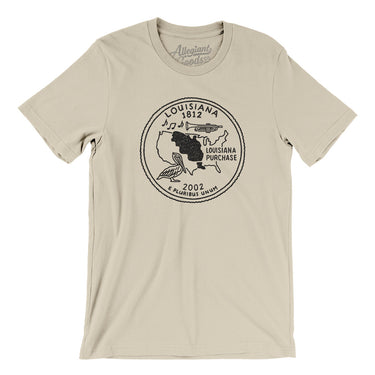 Louisiana State Quarter Men/Unisex T-Shirt-Soft Cream-Allegiant Goods Co. Vintage Sports Apparel