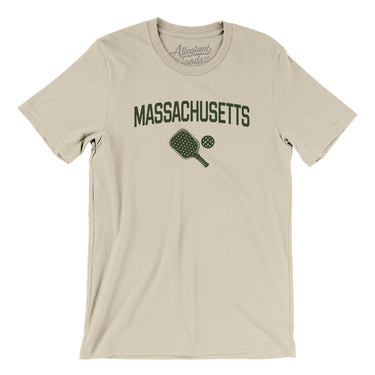 Massachusetts Pickleball Men/Unisex T-Shirt-Soft Cream-Allegiant Goods Co. Vintage Sports Apparel