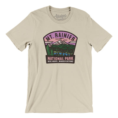 Mt. Rainier National Park Badge Men/Unisex T-Shirt-Soft Cream-Allegiant Goods Co. Vintage Sports Apparel