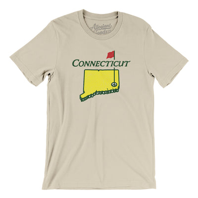 Connecticut Golf Men/Unisex T-Shirt-Soft Cream-Allegiant Goods Co. Vintage Sports Apparel