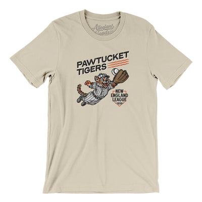 Pawtucket Tigers Men/Unisex T-Shirt-Soft Cream-Allegiant Goods Co. Vintage Sports Apparel
