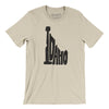 Idaho State Shape Text Men/Unisex T-Shirt-Soft Cream-Allegiant Goods Co. Vintage Sports Apparel