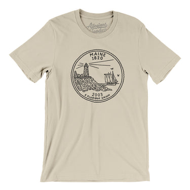 Maine State Quarter Men/Unisex T-Shirt-Allegiant Goods Co. Vintage Sports Apparel